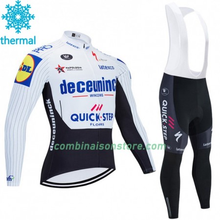 Maillot Cyclisme Hiver + Collant à Bretelles 2020 Deceuninck-Quick-Step N004